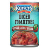 Kuner Diced Tomatoes - Chili Spices - Case of 12 - 14.5 oz.