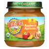 Earth's Best Organic Apples and Apricots Baby Food - Stage 2 - Case of 12 - 4 oz.