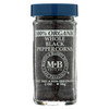 Morton and Bassett Whole Black Pepper - Black Paper - Case of 3 - 2 oz.