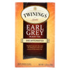 Twinings Tea Earl Grey Tea - Decaffeinated - Case of 6 - 20 Bags