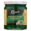 Reese Cherry - Maraschino - Green with Stems - Case of 12 - 10 oz