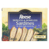 Reese Sardines - Skinless Boneless in Olive Oil - Case of 10 - 3.75 oz