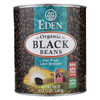 Eden Foods Black Beans Canned - Case of 6 - 108 oz.