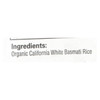 Lundberg Family Farms Organic California White Basmati Rice - Single Bulk Item - 25LB