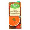 Pacific Natural Foods Red Pepper and Tomato Soup - Roasted - Case of 12 - 32 Fl oz.