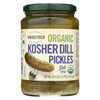 Woodstock Organic Kosher Whole Dill Pickles - Case of 6 - 24 OZ