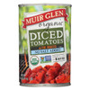 Muir Glen Diced Fire Roasted Tomato No Salt - Tomato - Case of 12 - 14.5 oz.