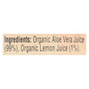 Lakewood Organic Aloe Juice - Pure - Fresh Pressed - Inner Fillet - with Lemon - 12.5 oz