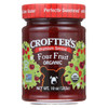 Crofters Fruit Spread - Organic - Premium - Four Fruit - 10 oz - case of 6