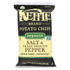 Kettle Brand Potato Chips - Organic - Salt and Fresh Ground Pepper - 5 oz - case of 15 Kettle Brand Potato Chips - Organic - Salt and Fresh Ground Pepper - 5 oz - case of 15