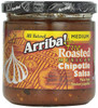 Arriba Fire Roasted Chipotle Salsa - Medium - Case of 6 - 16 oz.