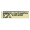 Spectrum Naturals Refined Sesame Oil - Case of 12 - 16 Fl oz.