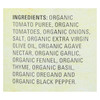 Organic Ville Organic Pasta Sauce - Italian Herb - Case of 12 - 24 Fl oz.