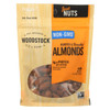 Woodstock Non-GMO Almonds, Roasted and Unsalted - Case of 8 - 7.5 OZ