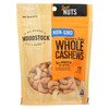 Woodstock Non-GMO Whole Cashews, Roasted and Salted - Case of 8 - 6 OZ