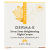 Derma E - Evenly Radiant Night Creme - 2 oz. Derma E - Evenly Radiant Night Creme - 2 oz.