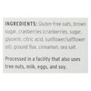 Gluten Freeda Instant Oatmeal - Cranberry Cinnamon - Case of 8 - 11.05 oz.