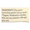 Nature's Path Organic Qi'A Superfood Chia Buckwheat and Hemp Cereal - Original - Case of 10 - 7.9 oz.