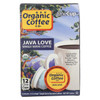 Organic Coffee Company OneCups - Java Love - Case of 6 - 4.65 oz.