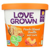 Love Grown Foods Hot Oats - Peach, Almond and Vanilla - Case of 8 - 2.22 oz.