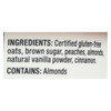 Love Grown Foods Hot Oats - Peach, Almond and Vanilla - Case of 8 - 2.22 oz.