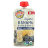 Earth's Best Organic Banana Blueberry Baby Food Puree - Stage 2 - Case of 12 - 4 oz.