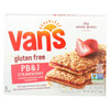 Van's Natural Foods Gluten Free Sandwich Bars - Strawberry and Peanuts Butter - Case of 6 - 1.4 oz.