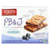 Van's Natural Foods Snack Bar - Peanut Butter and Blueberry - Gluten Free - Case of 6 - 5/1.4 oz