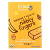 Ellas Kitchen Nibbly Fingers - Banana + Raisins - Case of 12 - 4.4 oz.