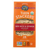 Lundberg Family Farms Organic Thin Stackers - Red Rice and Quinoa - Case of 12 - 5.9 oz.
