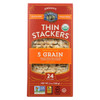 Lundberg Family Farms Organic Thin Stackers Puffed Grain Cakes - Case of 12 - 5.9 oz.