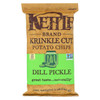 Kettle Brand Krinkle Cut Potato Chips - Dill Pickle - Case of 15 - 5 oz.