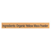 Earth Circle Organics Maca Powder - Organic - Raw - Yellow - 8 oz