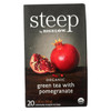 Steep By Bigelow Organic Green Tea - Pomegranate - Case of 6 - 20 BAGS