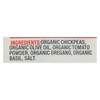 Watusee Foods Organic Chickpeas - Tomato Basil - Case of 12 - 5 oz