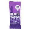 Health Warrior Chia Bar - Dark Chocolate - Case of 15 - 0.88 oz.