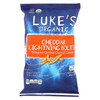 Luke's Organic Cheddar Lightning Bolts - Case of 12 - 4 oz.