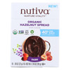 Nutiva Organic Hazelnut Spreads - Dark - Case of 10 - 0.78 oz.