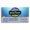 Wild Planet Wild Sardines - Skinless & Boneless Fillets in Water - Case of 12 - 4.25 oz