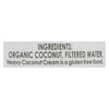 Let's Do Organic Coconut Cream - Organic - Heavy - Case of 12 - 13.5 fl oz