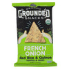 Lundberg Family Farms Organic Grounded Chips - French Onion - Case of 12 - 5.5 oz