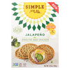 Simple Mills Sprouted Seed Crackers - Jalapeno - Case of 6 - 4.25 oz