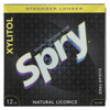 Spry Xylitol Gum - Stronger Longer Licorice - Case of 12 - 12 count