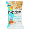 Popchips Potato Chip - Sea Salt - Vinegar - Case of 12 - 5 oz