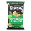 Lundberg Family Farms Bkd Green Bite - Organic - White Cheddar Jack - Case of 12 - 4 oz