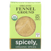 Spicely Organics - Organic Fennel - Ground - Case of 6 - 0.5 oz.