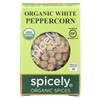 Spicely Organics - Organic Peppercorn - White - Case of 6 - 0.35 oz.