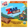 Clif Kid ZBar - Filled Organic ZBar - Banana with Chocolate Peanut Butter - Case of 8 - 5/1.06 oz.