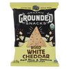 Lundberg Family Farms - Red Rice and Quinoa Chips - Aged White Cheddar - Case of 24-1.5 oz.