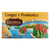 Celestial Seasonings - Tea - Ginger and Probiotics - Case of 6 - 20 Bags